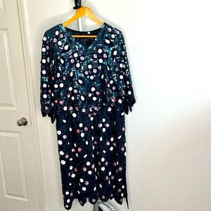 Unknown Brand Vintage Beautiful Beaded Sequined Gown Floral Evening Wedding